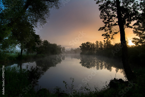 Sonnenaufgang in den Rheinauen