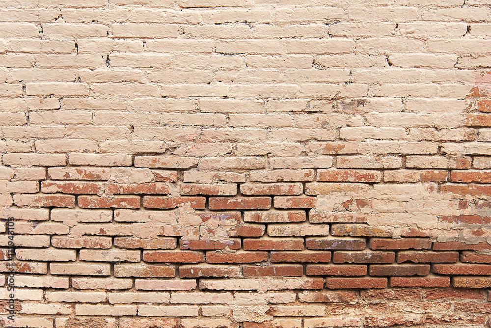 Obraz premium Old red brick painted wall background texture