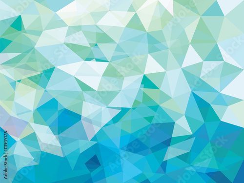 Blue crystal low polygon background