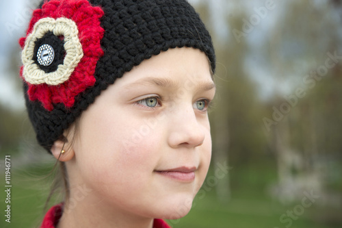 girl in black cap