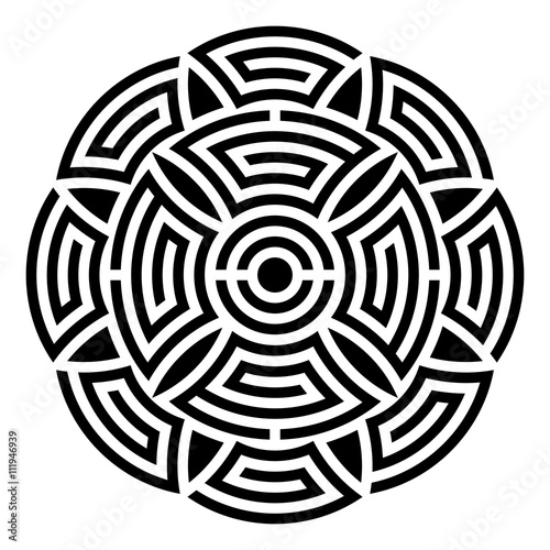 Geometric round ornament