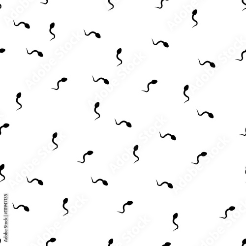 Spermatozoa seamless pattern background.