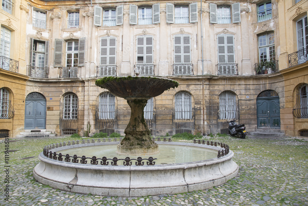 Fountain in D'Albertas Square, Aix-en-Provence