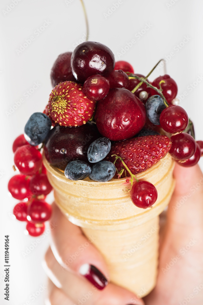 fresh berries in wafer fresh berries in wafer