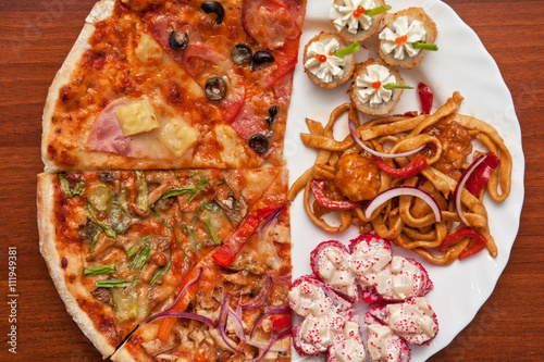 pizza and sushi f