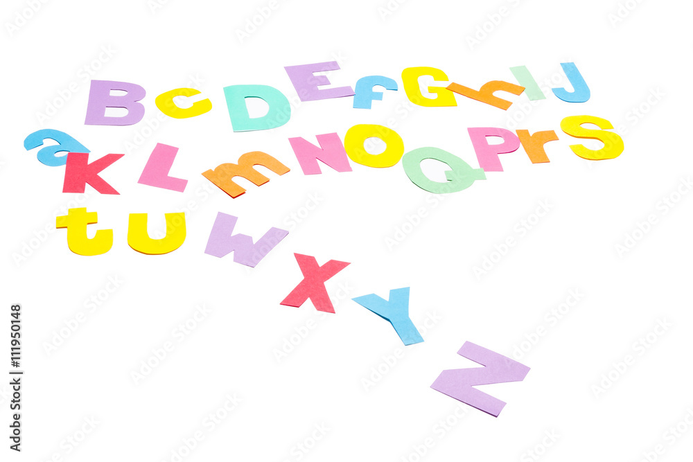 Full colourfull alphabet - paper work.