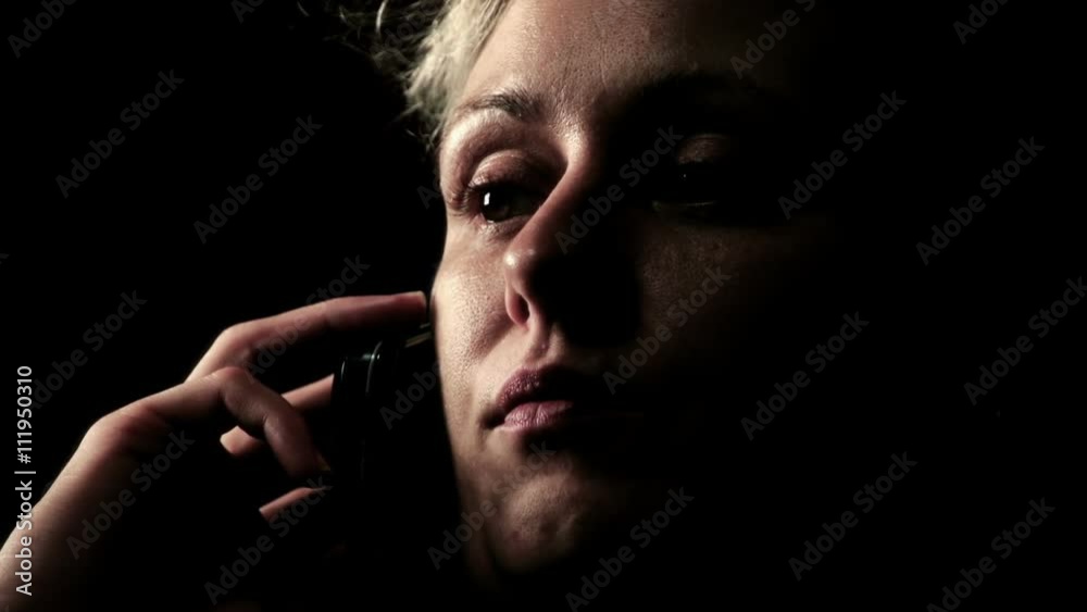 Slow motion of a girl talking on a cell phone - 35mm camera! No noise, aliasing, banding. Slow motion of a girl talking on a cell phone - 35mm camera! No noise, aliasing, banding.