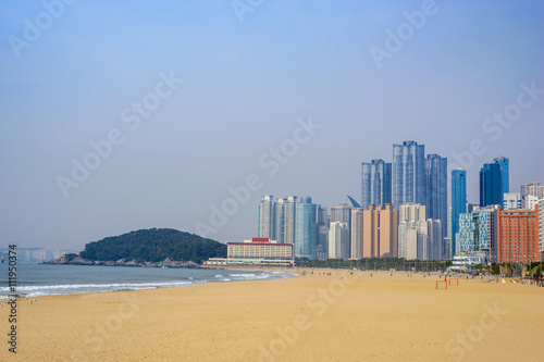 Haeundae beach, Busan, South Korea © Noppasinw