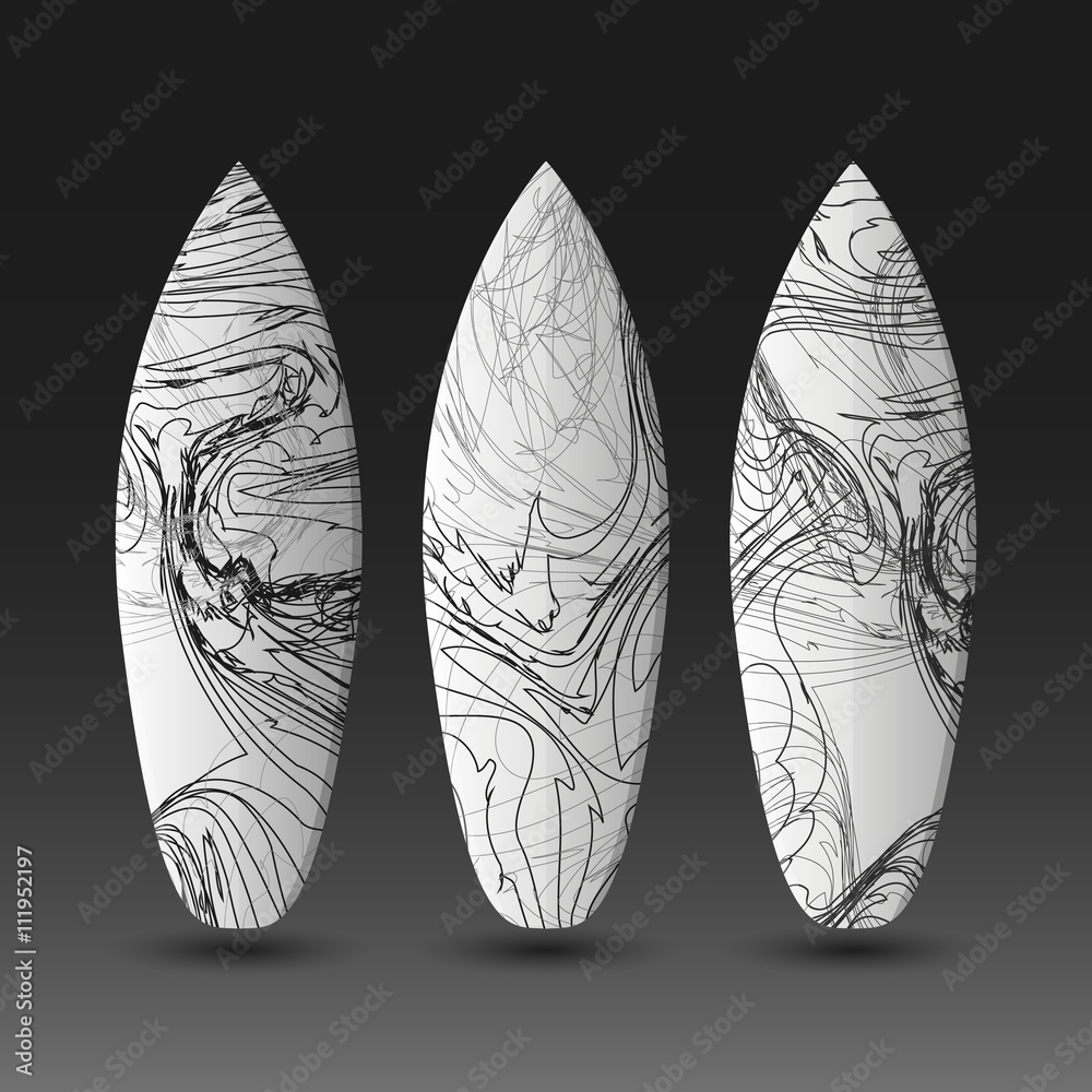 Vector Surfboard Design Templates Vector Surfboard Design Templates