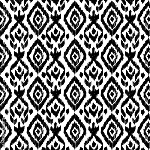 Hand drawn ethnic seamless pattern. Tribal ink background for wrapping, wallapper, textile, fabric