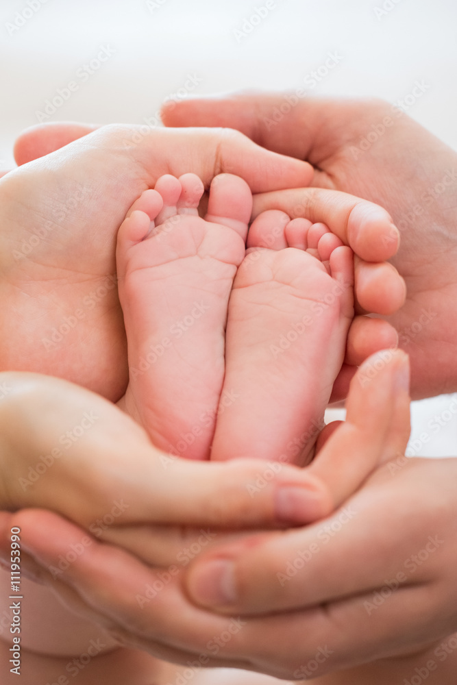 baby foot in the hands of parents baby foot in the hands of parents