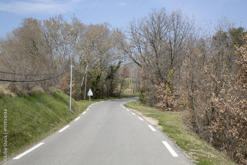 Empty Road on Provence; France Empty Road on Provence; France