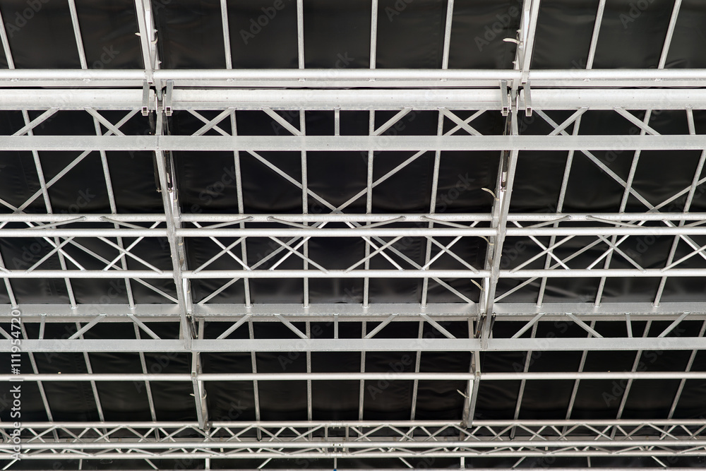 Metal roof construction of music scene. Metal roof construction of music scene.