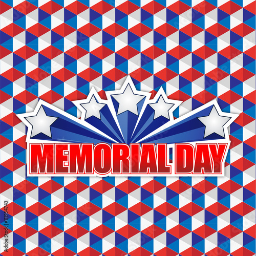 memorial day us squares shape pattern background