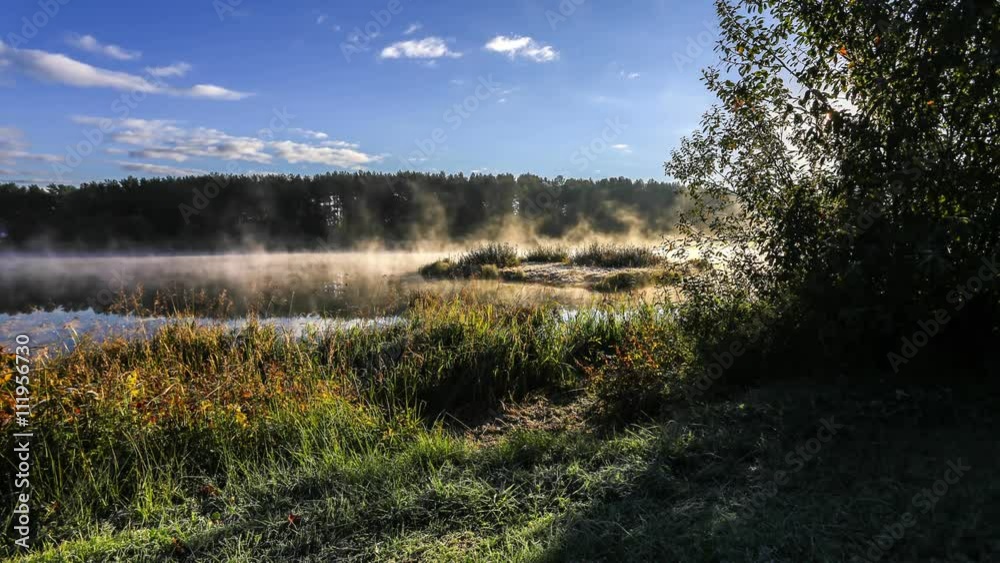 Steaming river time-lapse in nature 4k Steaming river time-lapse in nature 4k