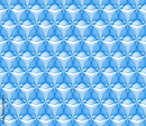 seamless background made of unusual star shapes in shades of blue and white