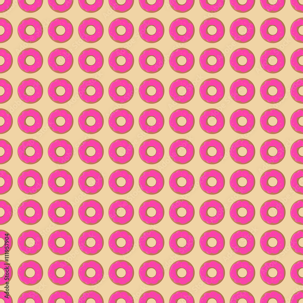 Seamless pattern donut. Vector donut.