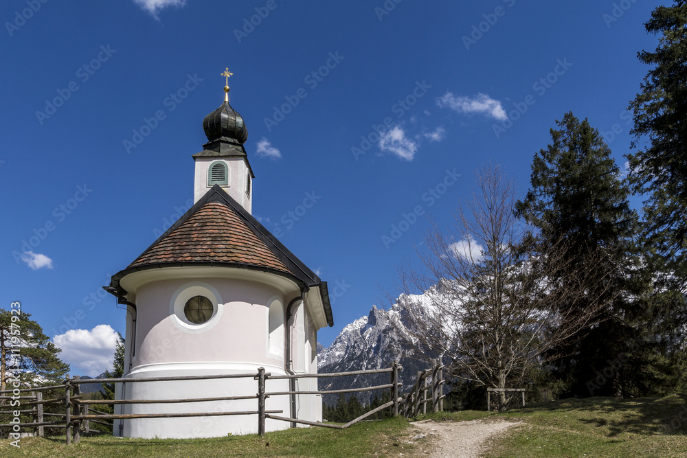 Kapelle Maria Königin bei Mittenwald im Karwendelgebirge