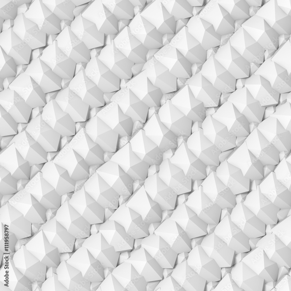 Obraz premium seamless diagonal rows made of light white polygonal shapes