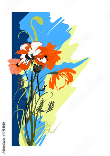 Fototapeta Naklejka Na Ścianę i Meble -  A bouquet of poppies