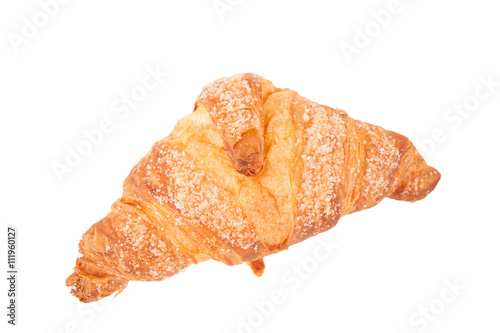 Crossaint on white background