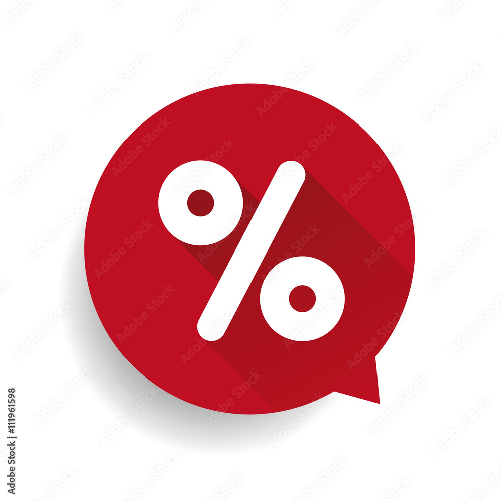 Percent sign vector speech bubble Percent sign vector speech bubble