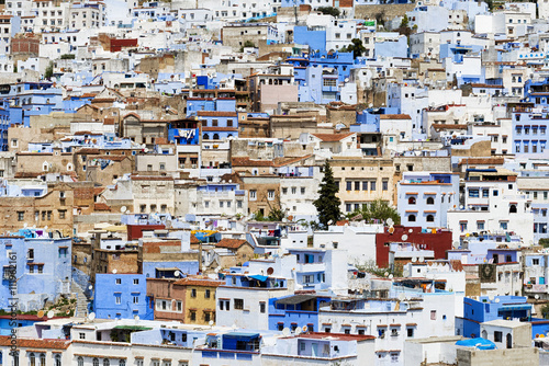 Buildings in the town of Chefchaouen, in Morocco © Tiago Fernandez