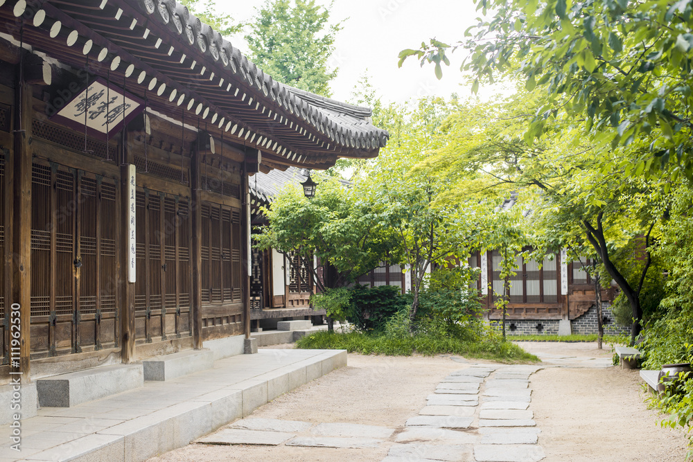 SEOUL,South Korea - MAY 22: Hahoe Folk village in South Korea. M SEOUL,South Korea - MAY 22: Hahoe Folk village in South Korea. M