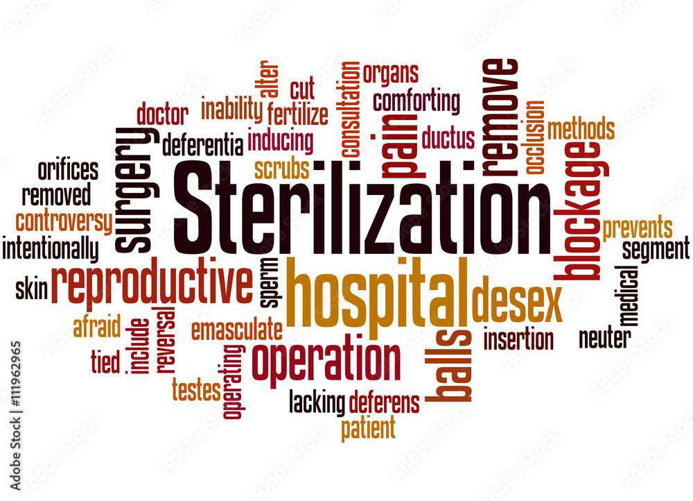 Sterilization, word cloud concept 9