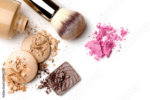 make-up cosmetics isolated on white background