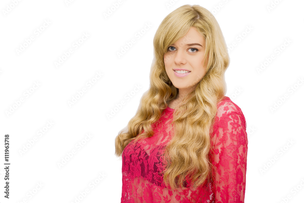 Happy Young Woman Isolated On White Background Happy Young Woman Isolated On White Background