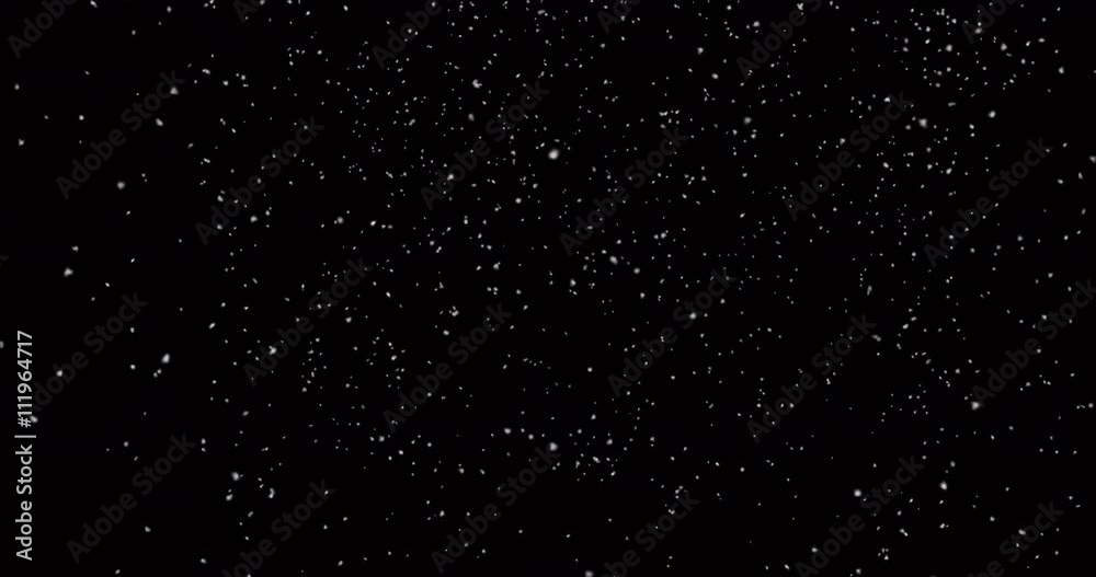 Snow Falling 4k Animation Realistic snowfall with fast speed isolated on the black background ...