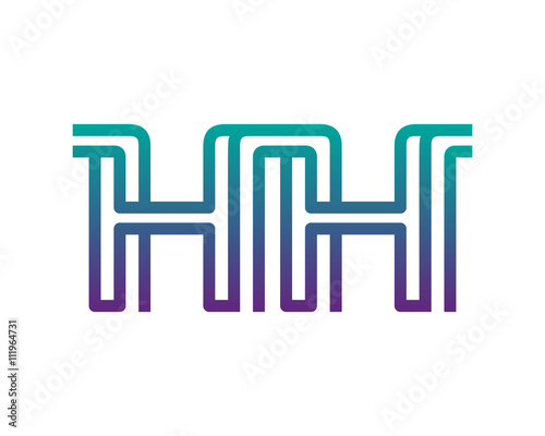 HH lines letter logo