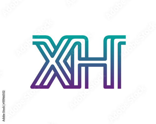 XH lines letter logo