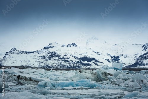 Icebergs at glacier lagoon 