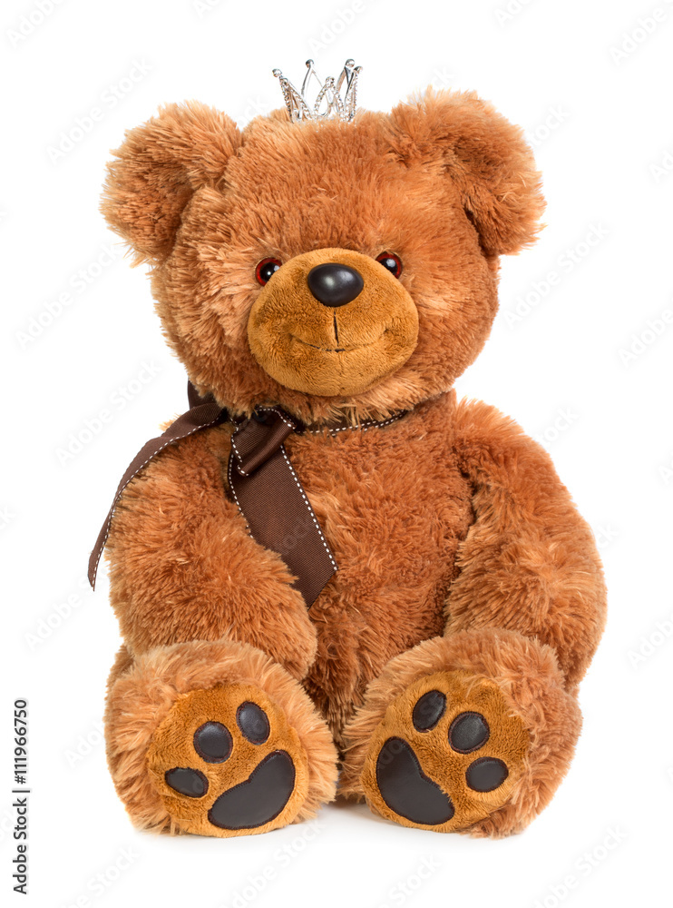 Fototapeta premium Toy teddy bear with crown