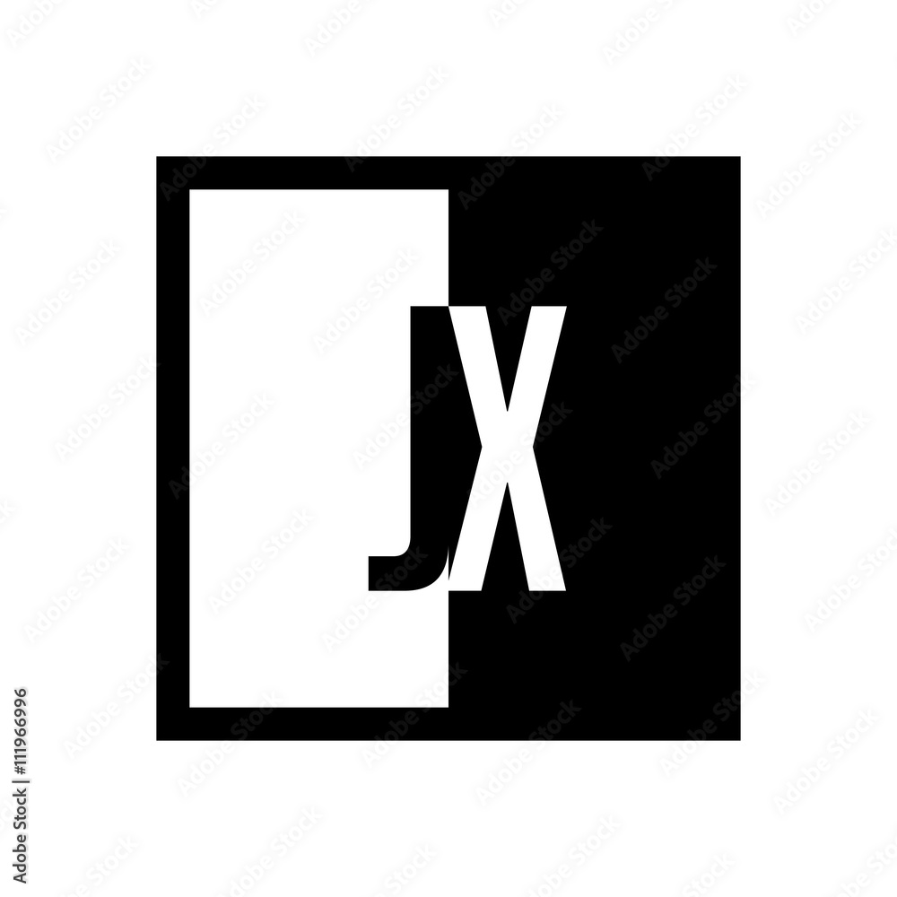 Fototapeta premium initial square half logo