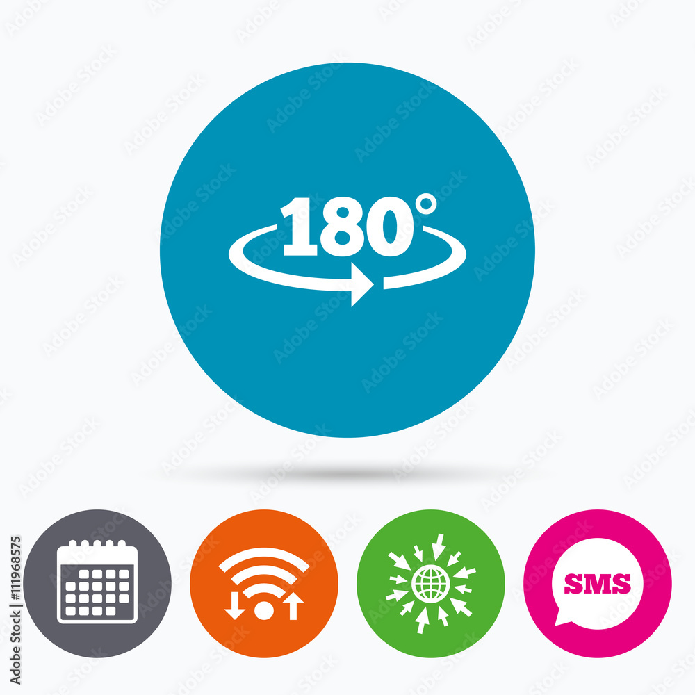 Angle 180 degrees sign icon. Geometry math symbol Angle 180 degrees sign icon. Geometry math symbol