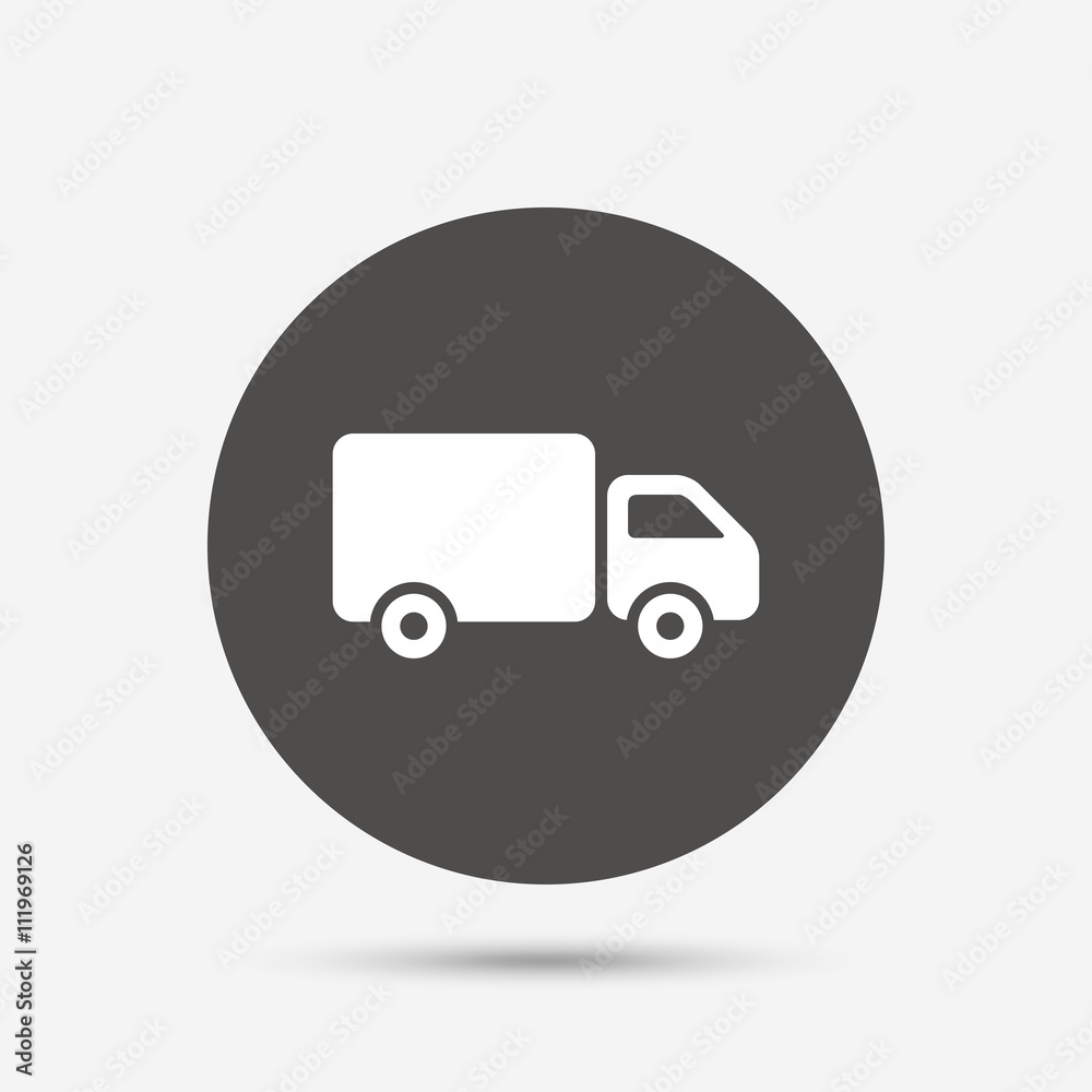 Delivery truck sign icon. Cargo van symbol. Delivery truck sign icon. Cargo van symbol.