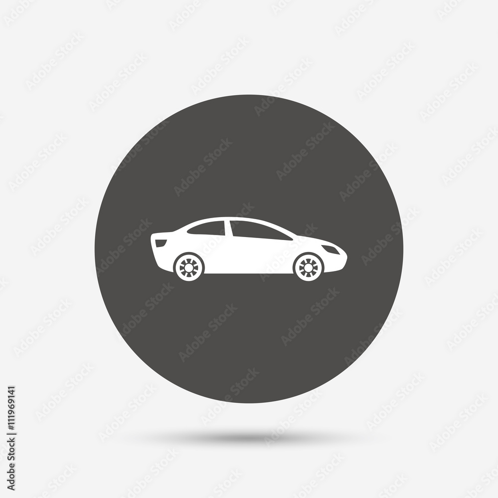 Car sign icon. Sedan saloon symbol.