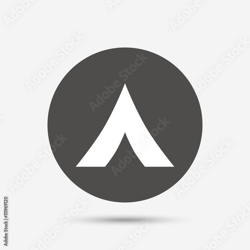 Free Download Tourist tent sign icon. Camping symbol. - GFXLoad