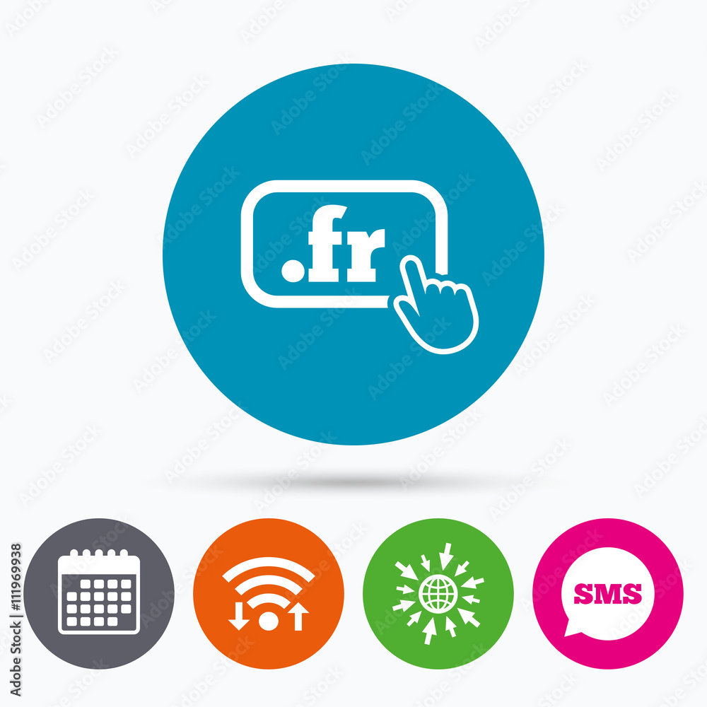 Domain FR sign icon. Top-level internet domain Domain FR sign icon. Top-level internet domain