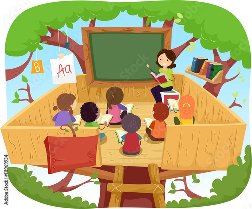 Stickman Kids Class Tree House