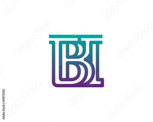 BI lines letter logo