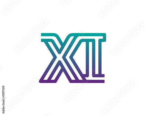 XI lines letter logo
