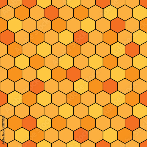 Seamless background with bee hive design