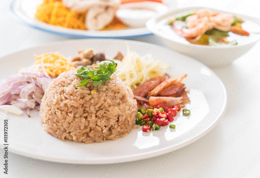 Shrimp-paste fried rice Shrimp-paste fried rice
