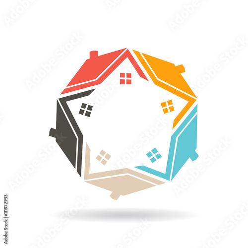Real Estate Houses Set Logo. Vector graphic design