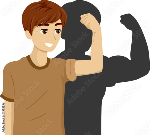 Teen Boy Muscle Shadow