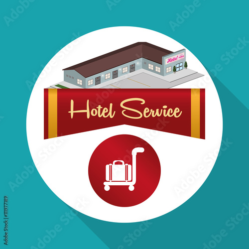 Hotel design. travel icon. Isolated and flat illustration